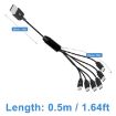 JUNSUNMAY 6 in 1 USB 2.0 to Type-C Splitter Cable 0.5m - 2