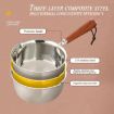 300ml Stainless Steel Mini Hot Milk Oil Pot Butter Warmer Skillet - 7