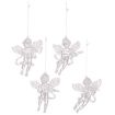 Acrylic Angel Christmas Tree Ornaments 4pcs/Pack - Transparent - 1