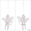 Acrylic Angel Christmas Tree Ornaments 4pcs/Pack - Transparent - 3