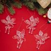 Acrylic Angel Christmas Tree Ornaments 4pcs/Pack - Transparent - 5