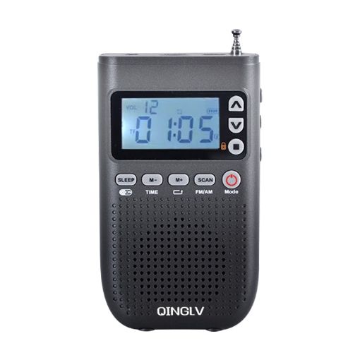 QINGLV QL-518 Portable Bluetooth Transmitter Radio (Black) - 1