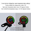 Morfayer Motorcycle Dual Display Alarm Power Meter - Voltmeter+Water Temperature Meter - 5