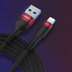 ROMOSS CB12B 2.4A Fast Charging Cable for iPhone/iPad - 1m (Red Black) - 2