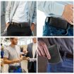 HAWEEL Genuine Leather Phone Belt Clip Pouch - Black - 9