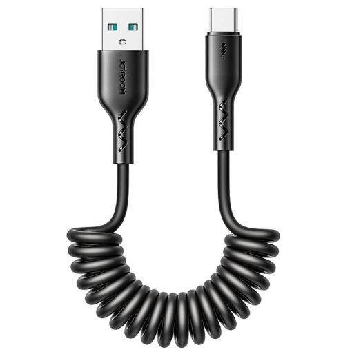 JOYROOM SA38-AC3 3A USB to USB-C Coiled Fast Charging Cable - 1