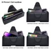 NUOKU Dual Phone Belt Clip Carrying Pouch Leather Case - Black - 4