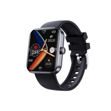 Black Smart Watch 1.91" Color Screen, Heart Rate/Blood Pressure Monitoring - 1