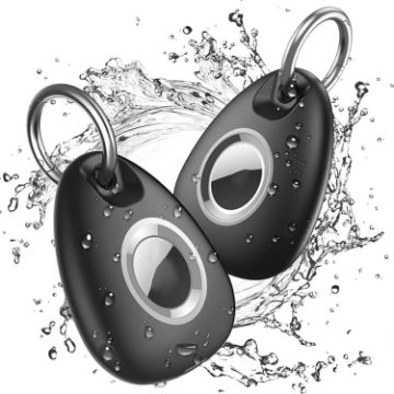 Waterproof Anti-drop Anti-lost Tracker Case for AirTag - Black - 1