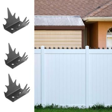 12pcs Safety Fence Wall Spikes Deterrent Device - Black - 1