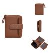 Baellerry N1915 Lychee Pattern Women Short Wallet (Brown) - 2