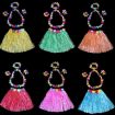 30cm Halloween Hula Show Costume Grass Skirt Pink - 4