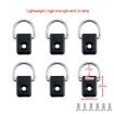 6pcs Fishing Kayak Backrest Elastic Rope Square D-ring Buckle - 2