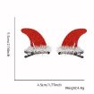 Halloween Hair Clips Kids Party Dress Up Jewelry, Red Devil Horns - 2