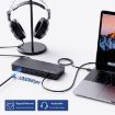 WAVLINK UTD22 USB4 Docking Station Dual Monitor Hub - 96W Laptop Charging - 8