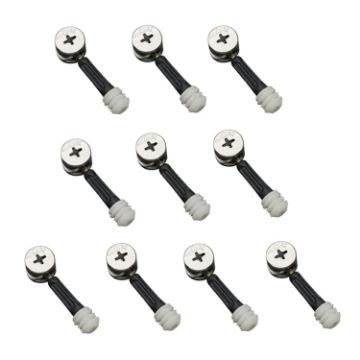 10pcs 40mm 3 In 1 Screw Connector Furniture Link Fixer Fastener - 1