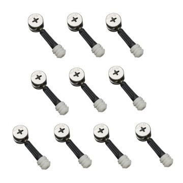 10pcs 35mm 3 In 1 Screw Connector Furniture Link Fixer Fastener - 1