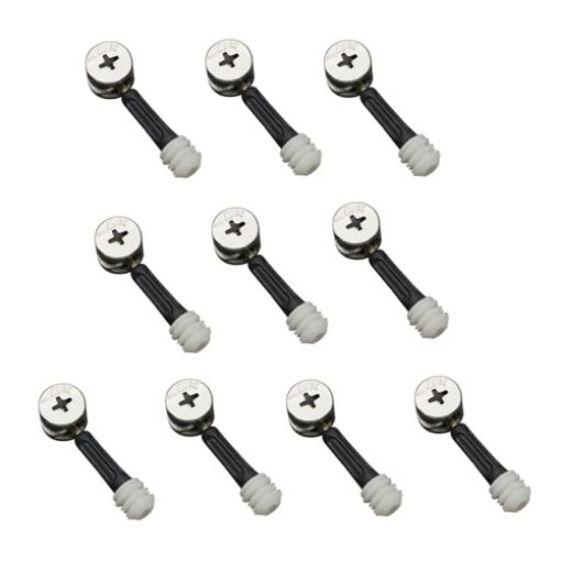 10pcs 35mm 3 In 1 Screw Connector Furniture Link Fixer Fastener - 1