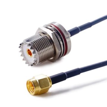 30cm SMA Male to SO239 UHF Female Coaxial RF Cable RG174 - Coaxial Connector - 1