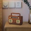 BT21 Retro USB Flash Drive FM Radio Wireless Bluetooth Speaker, Pink - 7