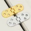 Thickened Zinc Alloy Half Round Table Flip Hinge - Silver - 5