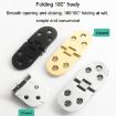 Gold Cabinet Door Folding Hinge - Thickened Zinc Alloy - Half Round Table Flip - 4