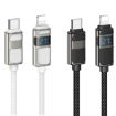 hoco U137 USB-C to 8 Pin PD Charging Cable, 1.2m - Black - 2