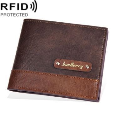 Baellerry DR112 RFID Anti-theft Wallet Card Holder (Dark Brown) - 1
