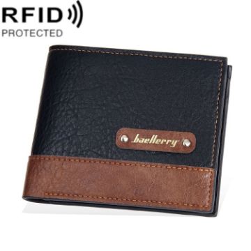 Baellerry DR112 RFID Anti-theft Wallet Card Holder (Black) - 1