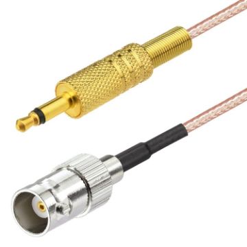 BNC Female to 3.5mm Male Adapter Cable - 30cm RG316 Audio Cable - 1