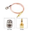 50cm BNC Male to 3.5mm Male Stereo Adapter Cable - 2