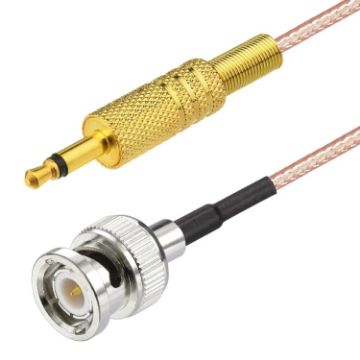 15cm BNC Male to 3.5mm Male Stereo Adapter Cable - 1