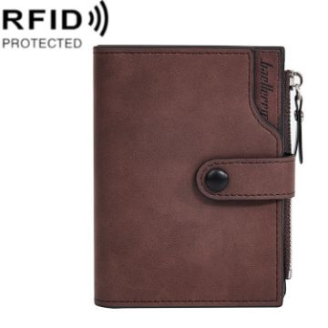Baellerry D5113 RFID Anti-theft Short Wallet (Dark Brown) - 1
