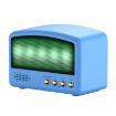 Blue Mini Card USB Flash Drive FM Radio Retro Wireless Bluetooth Speaker - 1