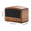 Blue Mini Card USB Flash Drive FM Radio Retro Wireless Bluetooth Speaker - 3