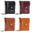Baellerry D3261 Retro Short Wallet Coin Purse - Light Brown - 3