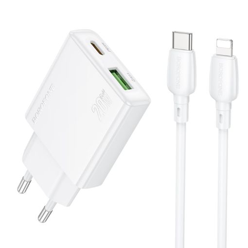 BOROFONE BN24 PD 20W USB Type-C Charger with 1m Cable Set EU Plug - 1