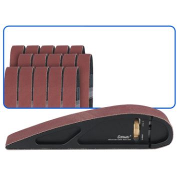 Adjustable Manual Curve Grinding Polishing Belt Sander Sandboard Woodworking Tool With 16pcs 120/320/600 Grit Sanding Belt - 1