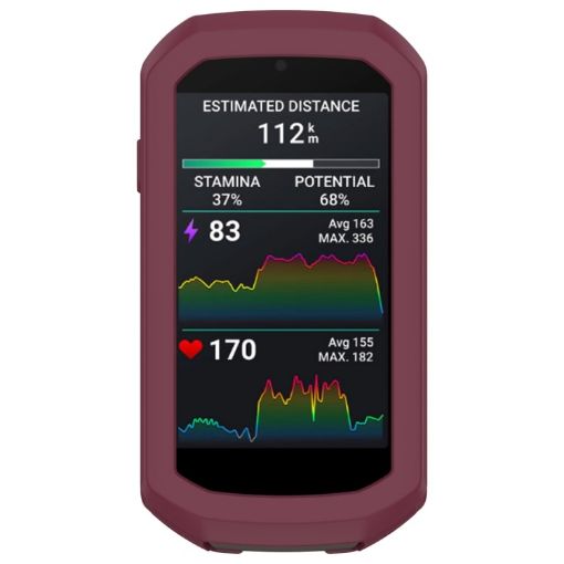Garmin Edge 1050 Half Pack Stopwatch Silicone Protective Case - Wine Red - 1
