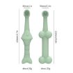 2pcs Cats And Dogs Silicone Toothbrush Set - Green - 3