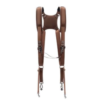 Cwatcun H90 Dual Camera Leather Strap - Brown - 1