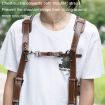 Cwatcun H90 Dual Camera Leather Strap - Brown - 4