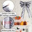 Halloween Decoration DIY Bow Ribbon - Black Skeleton - 2m - 5