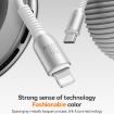 JOYROOM S-A51 Fast Charging Data Cable, Type-C to 8 Pin, 1.2m - Light Gray - 3