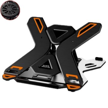 ICE COOREL E5 Laptop Cooling Bracket with Phone Holder - Black - 1