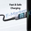 USAMS 60W 6 in 1 Fast Charging Cable, 1.2m Length - Titanium Gray - 7