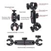 Dual-heads Crab Single Heads Motorcycle Clamps Handlebar Mount - 5