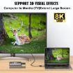 8K Ultra DP Male to Female Adapter - High Quality DisplayPort Adapter - 6