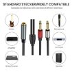 1m TRS Stereo Female to 2 x TS Male Audio Adapter Cable - 4