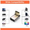 8K 60Hz Displayport Adapter Converter, Left Angle - Male to Female - 3